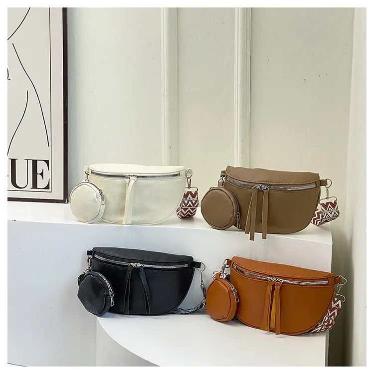 2024 Women's Pu Texture Chest Bag Set of 4 — feature 39