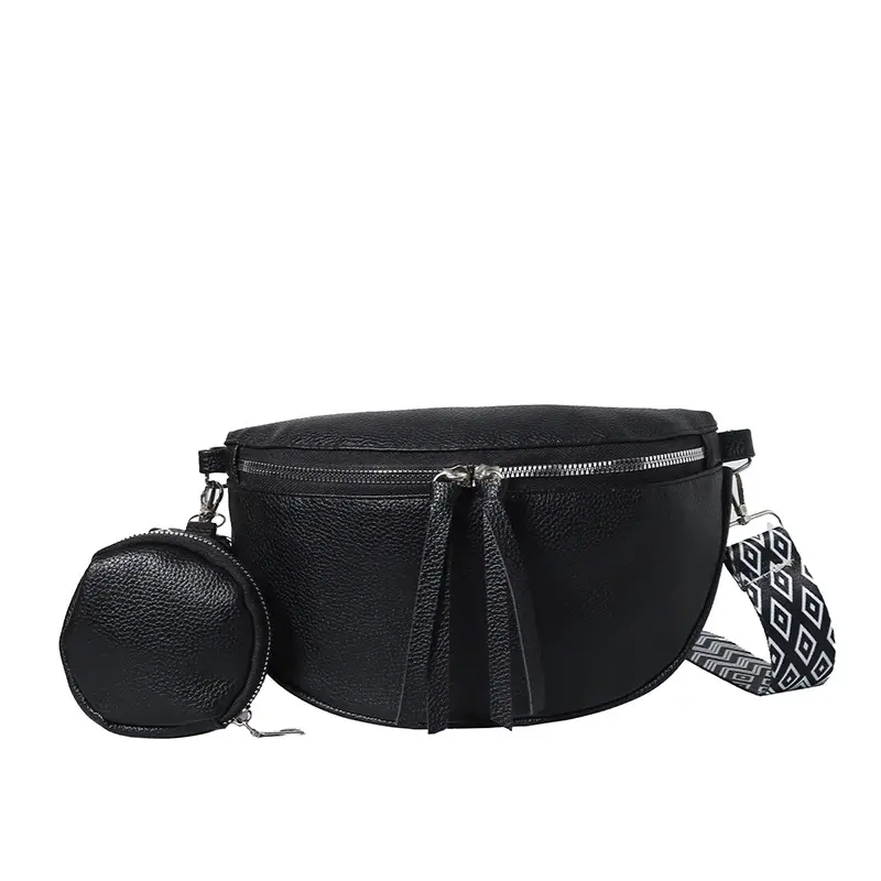 2024 Women's Pu Texture Chest Bag Set of 4 - Image 2