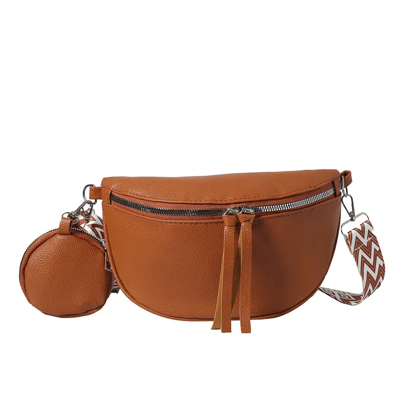 2024 Women's Pu Texture Chest Bag Set of 4 - Image 3