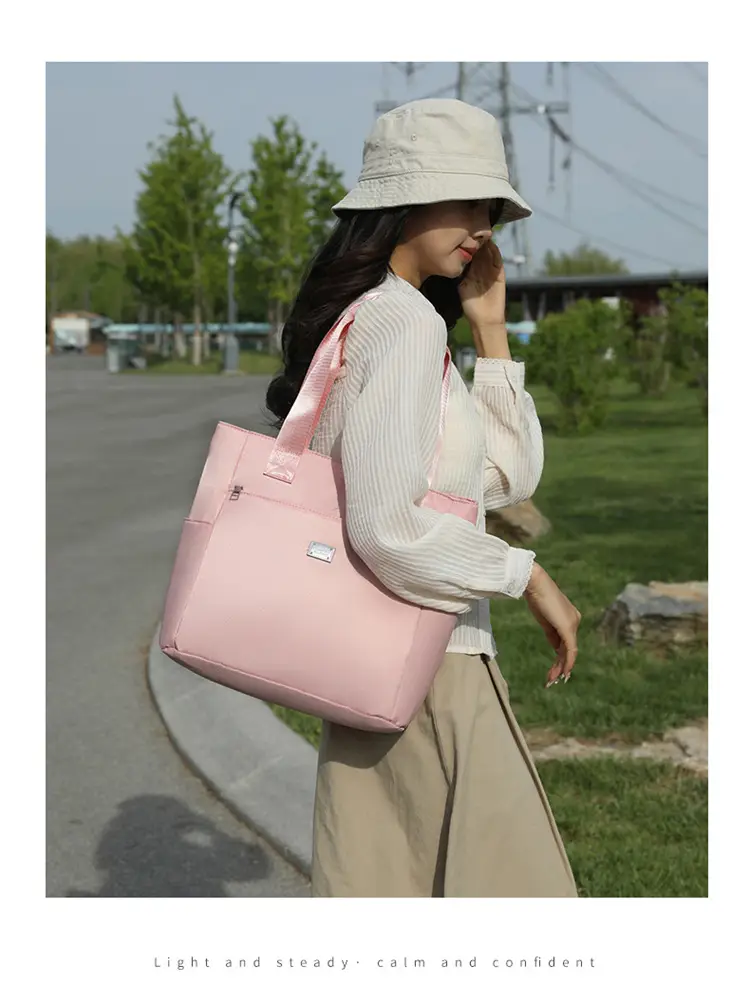 2025 New Mom Pink Nylon Shoulder Bag Large Capacity — feature 14