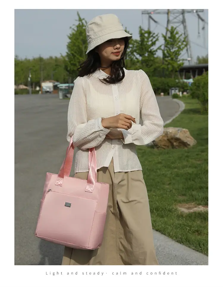 2025 New Mom Pink Nylon Shoulder Bag Large Capacity — feature 16