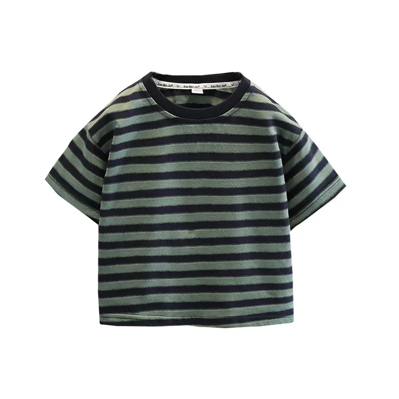 Boys Striped Thin T-Shirt Loose Casual Summer Top - Image 6