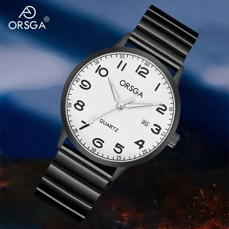 Orsga Quartz Leather Strap Watch for Men Women - Image 18
