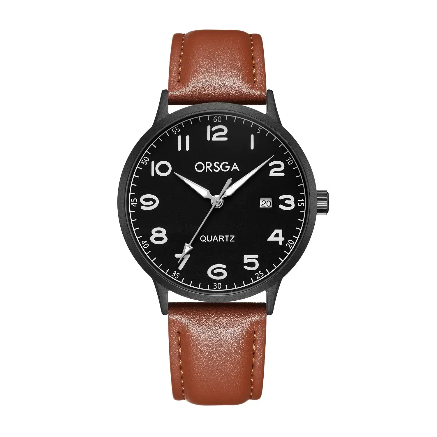 Orsga Quartz Leather Strap Watch for Men Women - Image 7