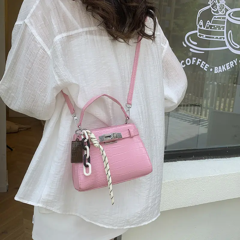 Women's Cream Kelly Crossbody Bag with Strap - Image 7
