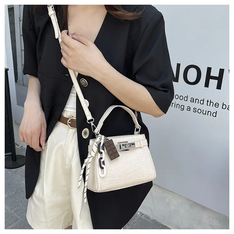 Women's Cream Kelly Crossbody Bag with Strap — feature 16