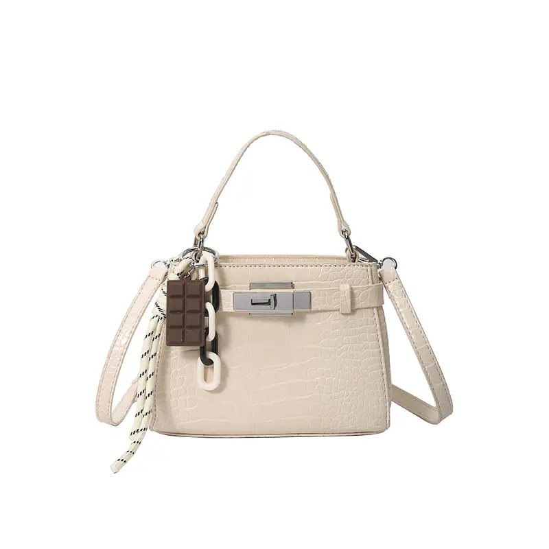 Women's Cream Kelly Crossbody Bag with Strap - Image 5
