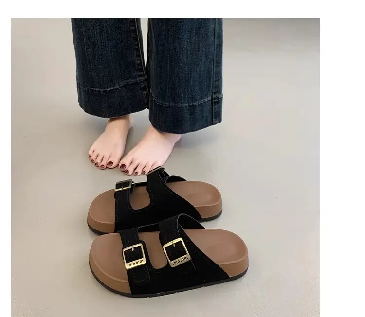 Birkenstock Sandals for Women's Summer Outer Wear 2025 New Thick-Soled Flip-Flops for Women's High-End Seaside Beach Sandals — feature 15