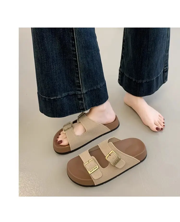 Birkenstock Sandals for Women's Summer Outer Wear 2025 New Thick-Soled Flip-Flops for Women's High-End Seaside Beach Sandals — feature 30