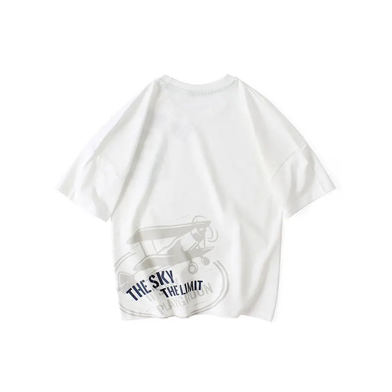 Kids Cotton Printed T-Shirt Shorts Set Blue Grey — feature 11
