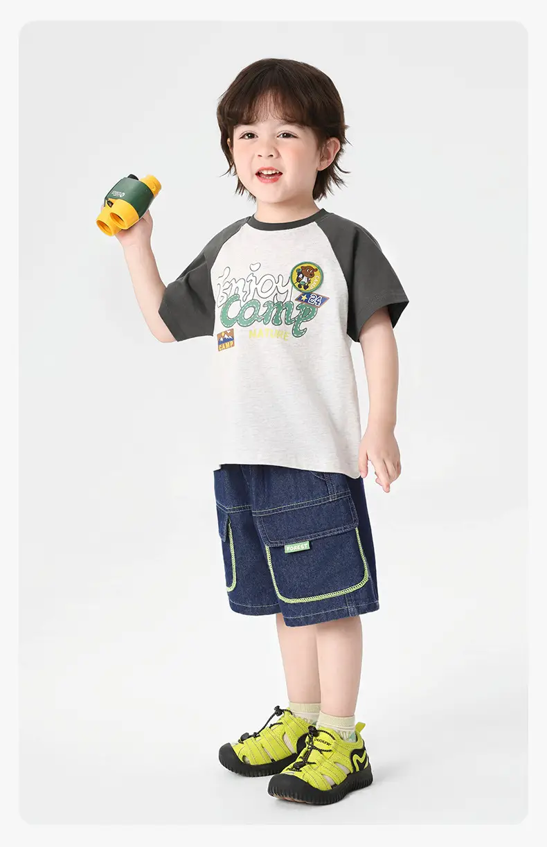 Right European Boys' Summer Outfit T-Shirt Denim Shorts — feature 16