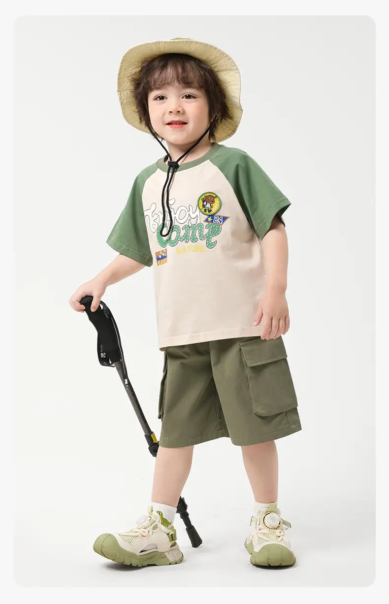 Right European Boys' Summer Outfit T-Shirt Denim Shorts — feature 20