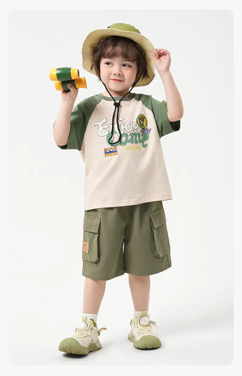 Right European Boys' Summer Outfit T-Shirt Denim Shorts — feature 21