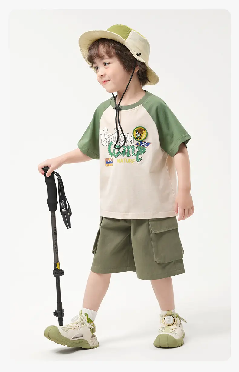 Right European Boys' Summer Outfit T-Shirt Denim Shorts — feature 22