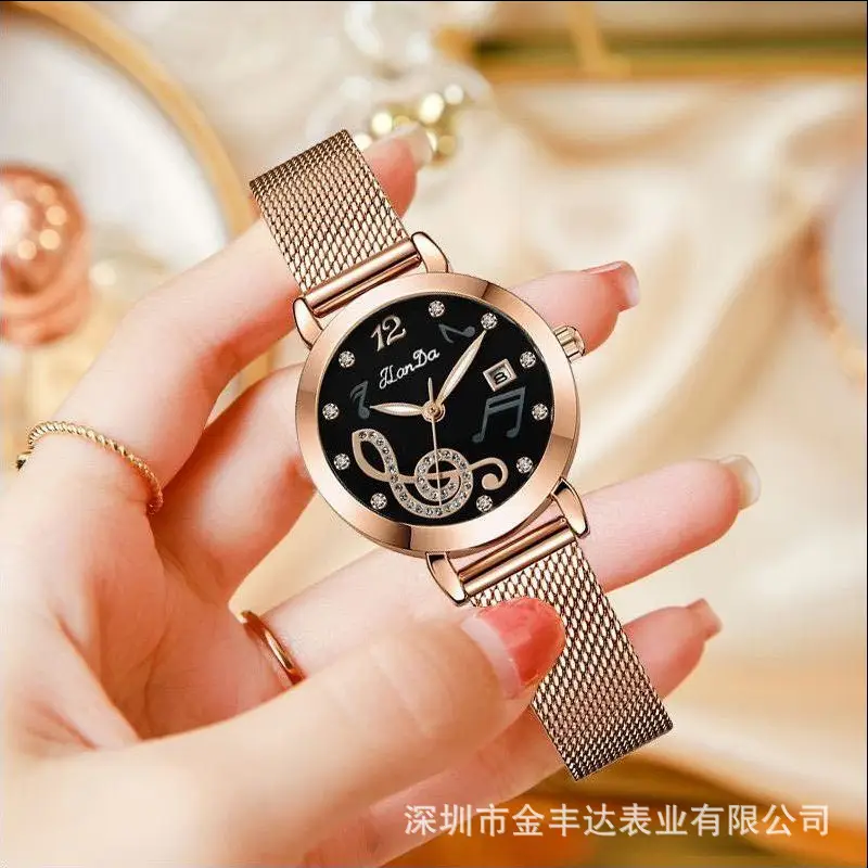 Women's Rose Gold Musical Watch with Crystal Dial - Image 6