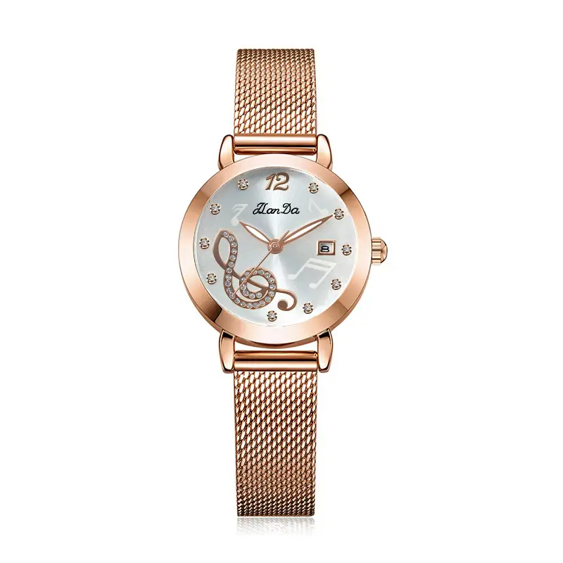 Women's Rose Gold Musical Watch with Crystal Dial - Image 2