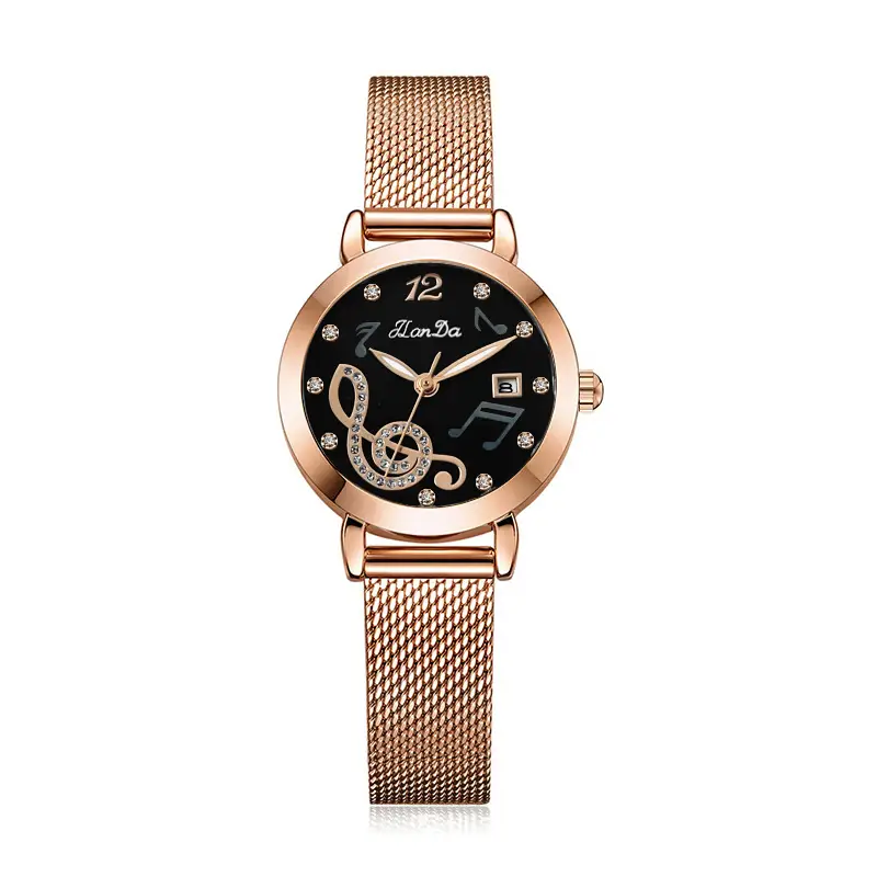 Women's Rose Gold Musical Watch with Crystal Dial - Image 3