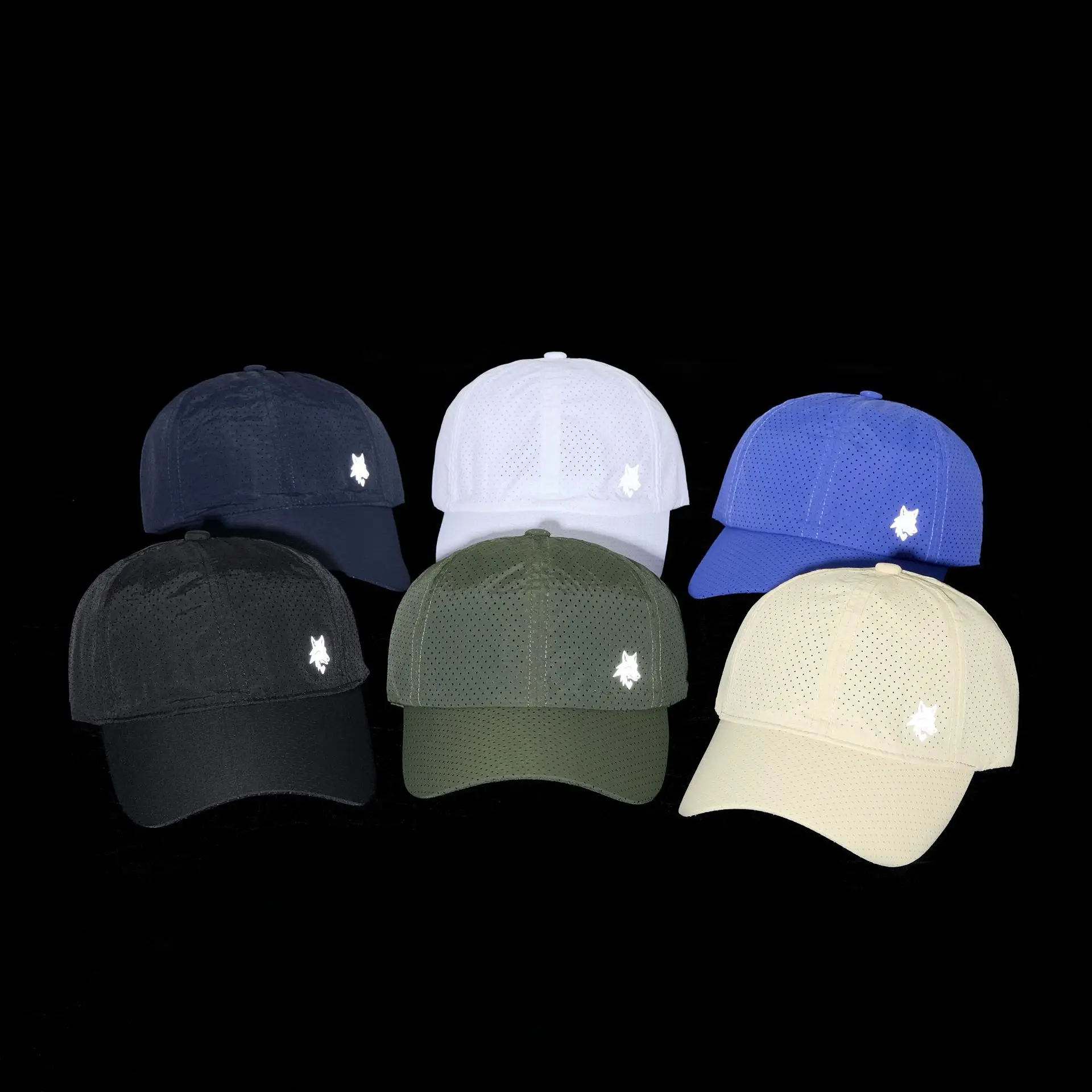 Men Grey Mesh Cycling Cap with Star Logo - Image 9