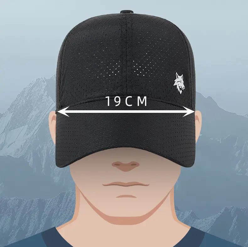 Men Grey Mesh Cycling Cap with Star Logo — feature 19