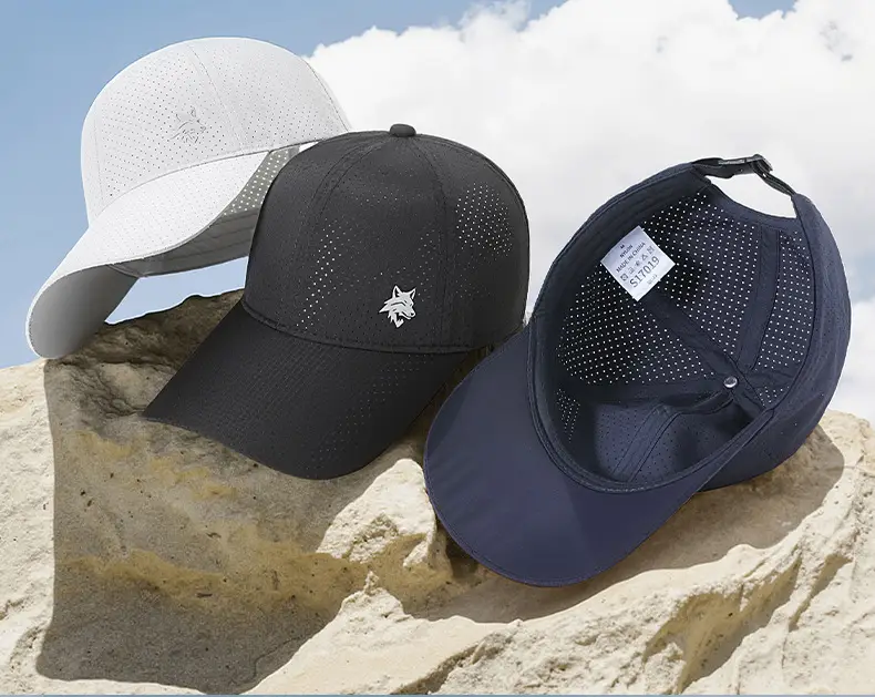 Men Grey Mesh Cycling Cap with Star Logo — feature 27