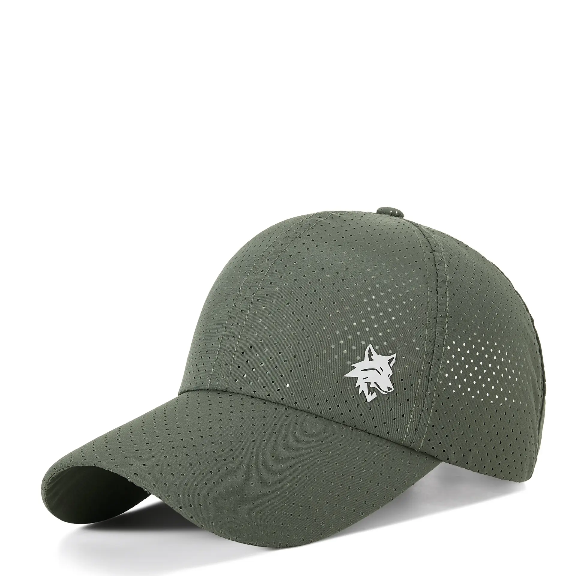 Men Grey Mesh Cycling Cap with Star Logo - Image 3