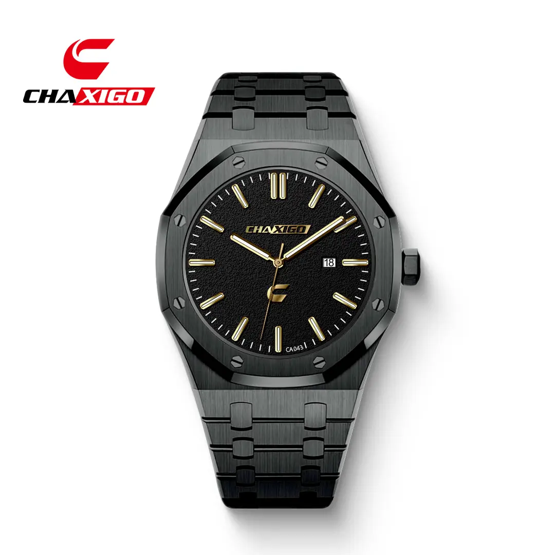 Classic High-End Men's Quartz Business Watch Royal Oak Style Metal Large Dial Casual Waterproof Watch Cross-Border