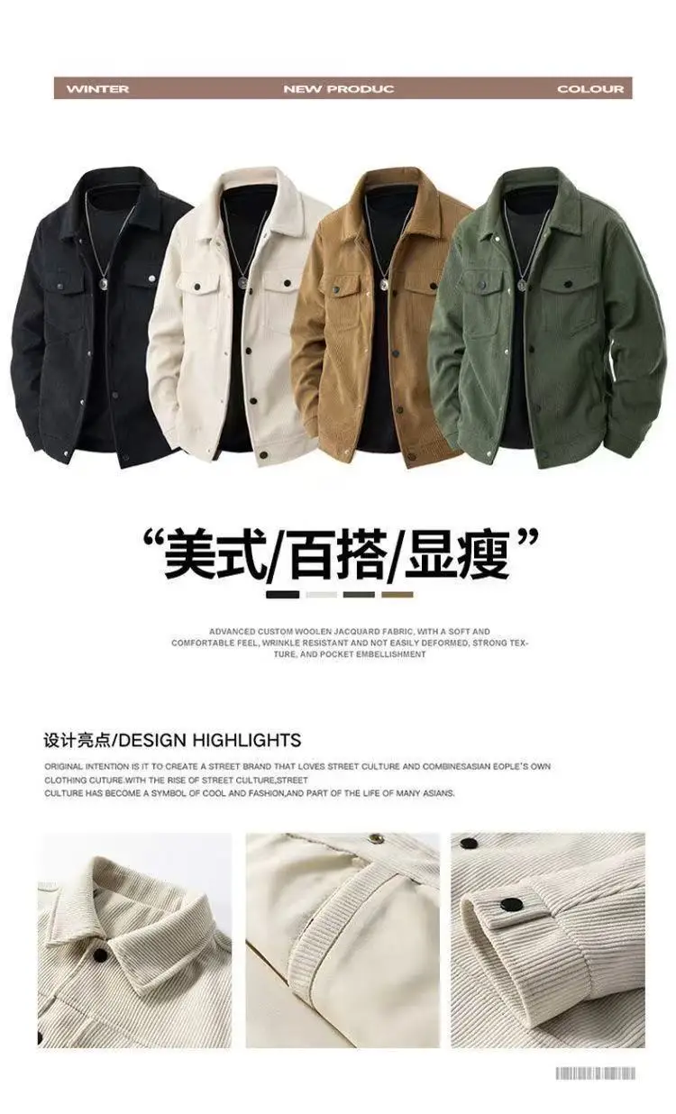 Cross-Border New Jacket Retro Trendy Japanese Casual Versatile Lapel Simple Casual Workwear Top — feature 2