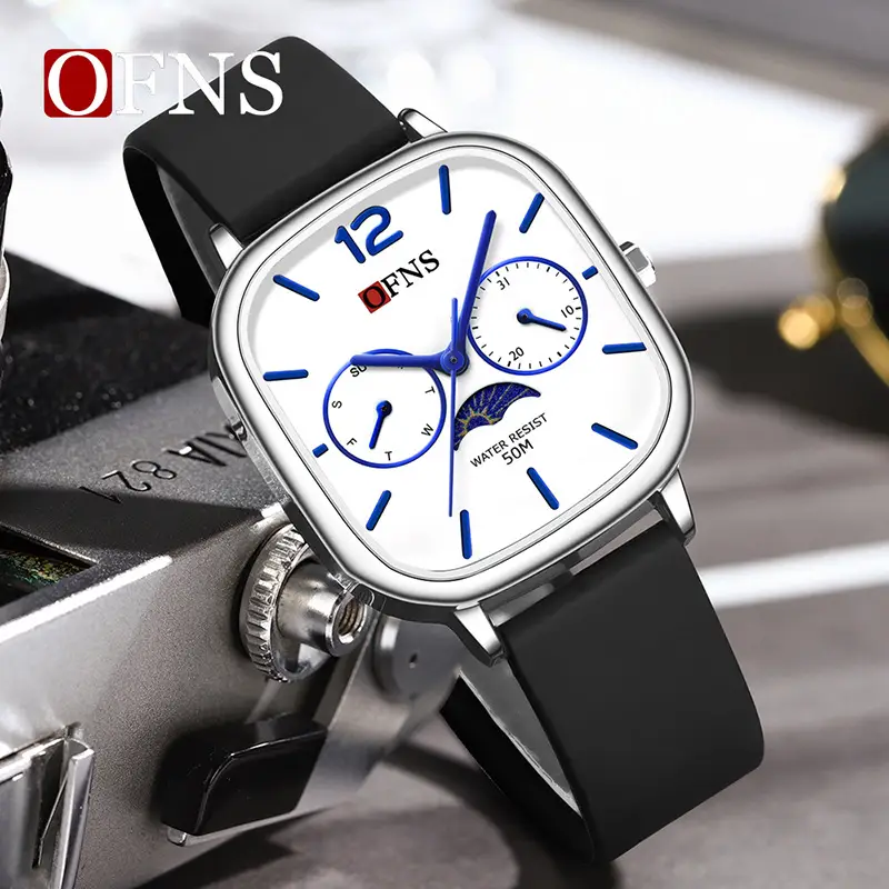 Oufani Women's Quartz Watch Waterproof Moon Phase Calendar - Image 9
