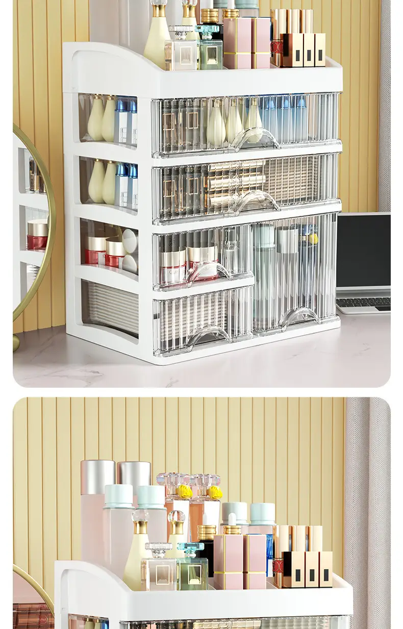 Cosmetics Storage Box with 2 Layers & A4 Paper Holder — feature 14