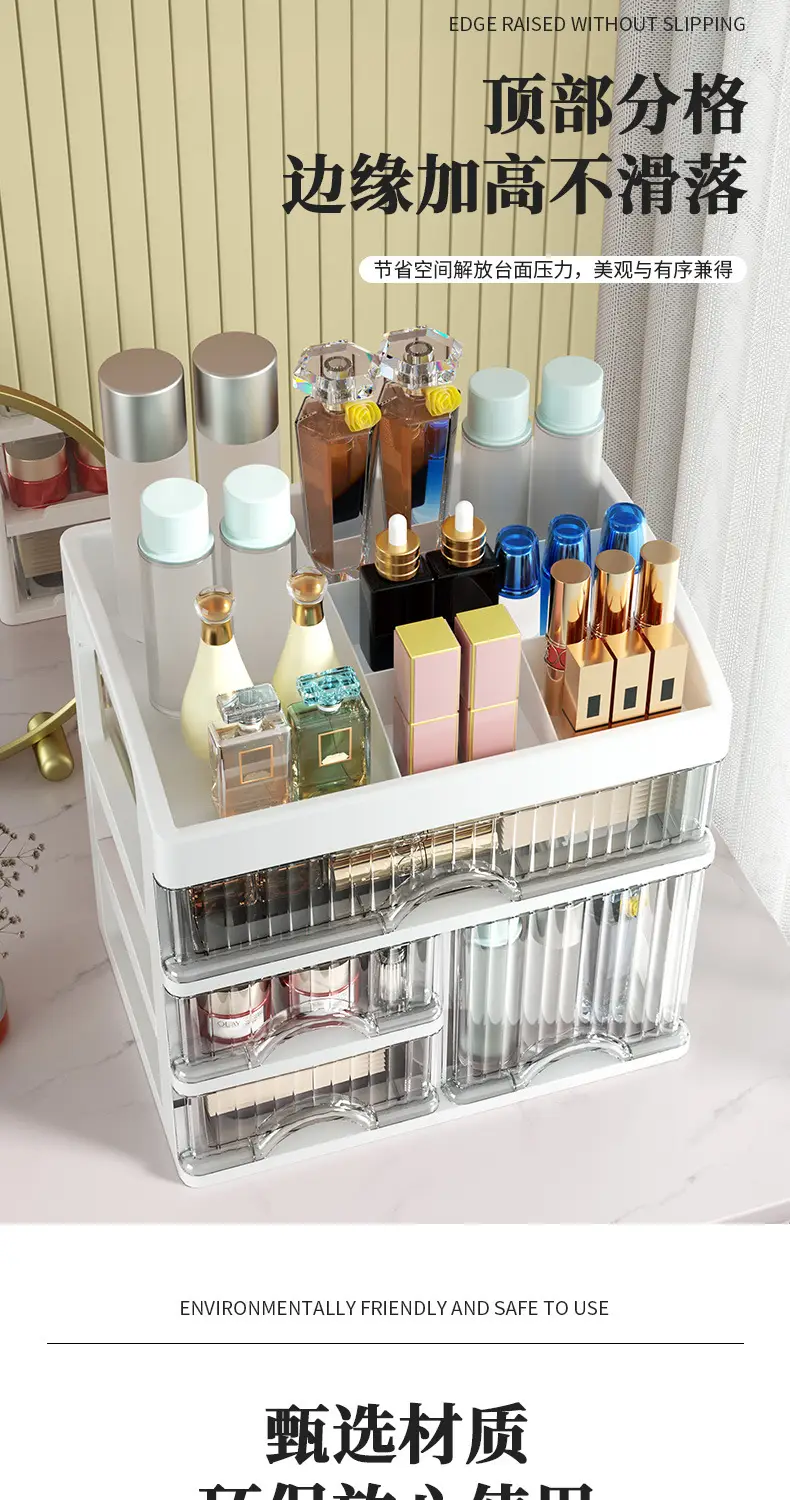 Cosmetics Storage Box with 2 Layers & A4 Paper Holder — feature 6