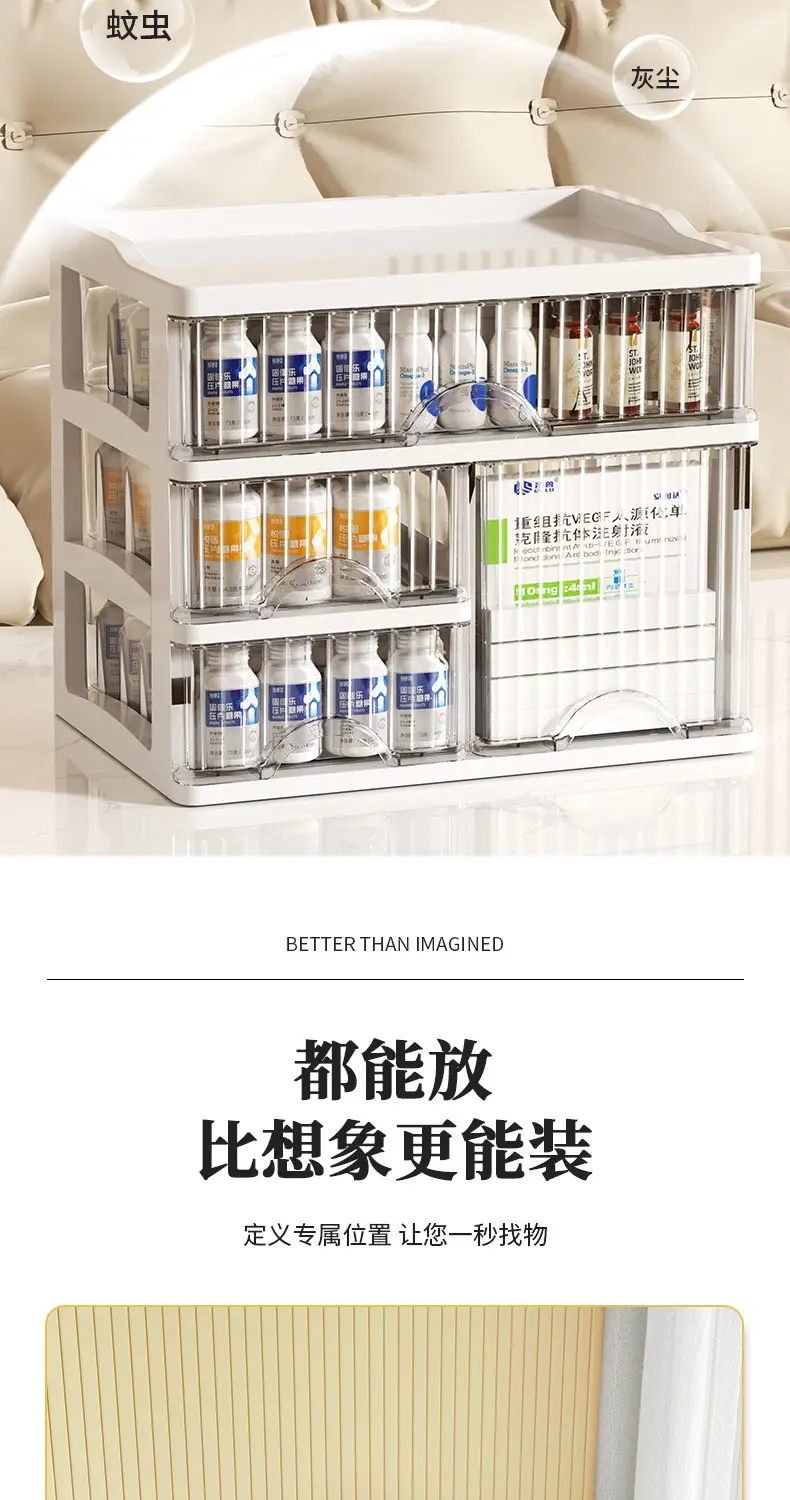 Cosmetics Storage Box with 2 Layers & A4 Paper Holder — feature 8