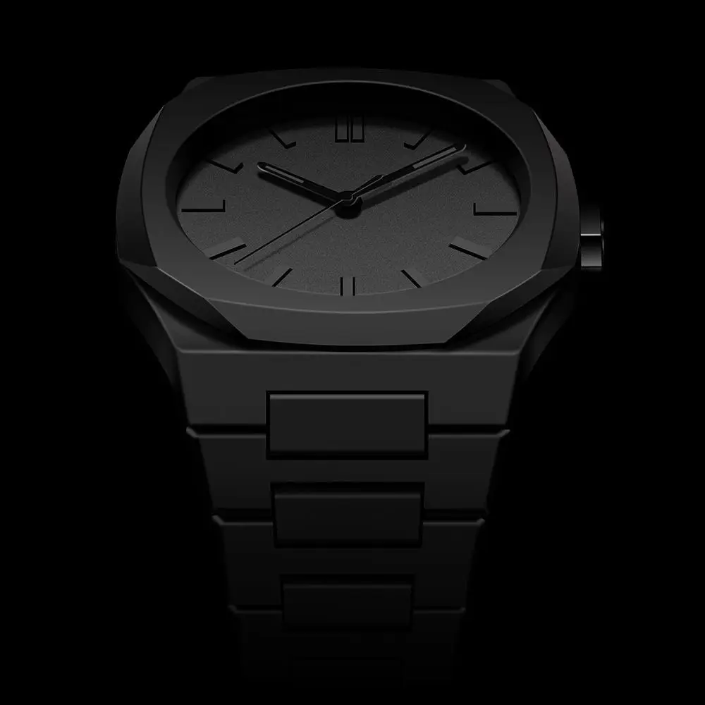 Men's Black Quartz Watch with Chain Strap — feature 4