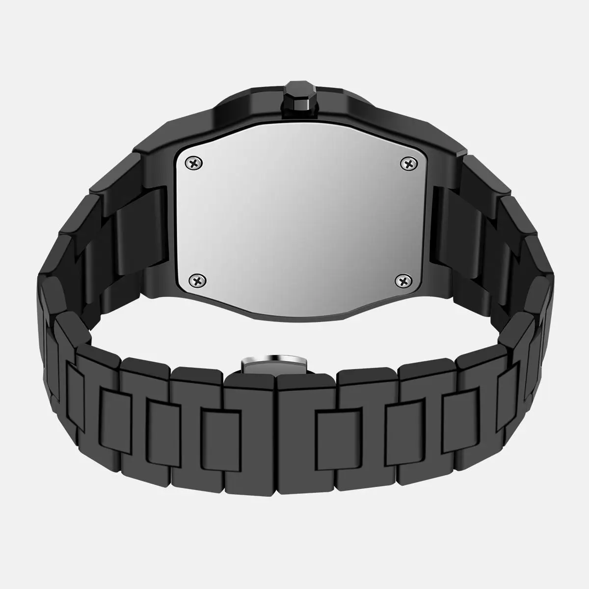 Men's Black Quartz Watch with Chain Strap — feature 5