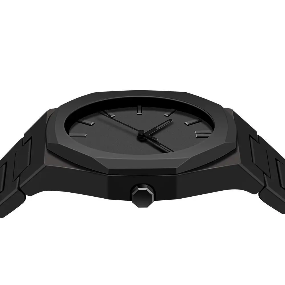Men's Black Quartz Watch with Chain Strap — feature 7
