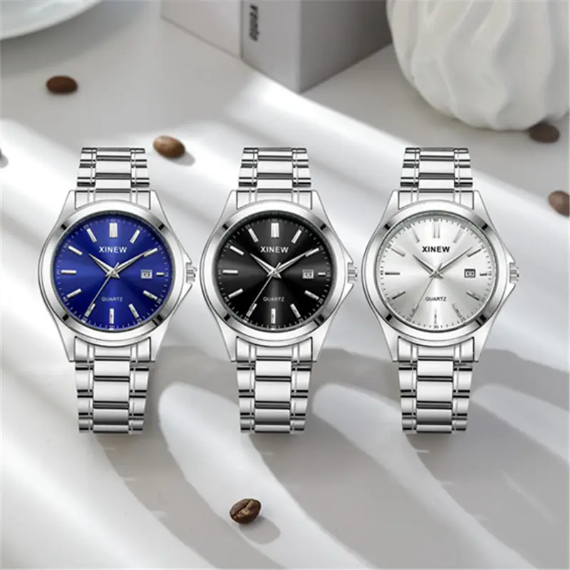 Men's Stainless Steel Calendar Watch Blue Dial — feature 13
