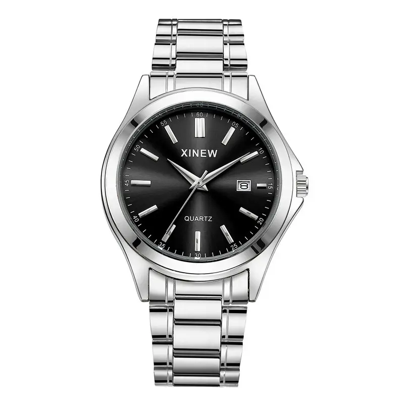 Men's Stainless Steel Calendar Watch Blue Dial - Image 2