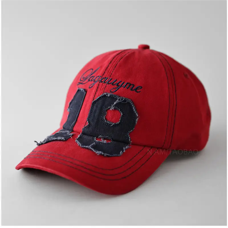 Black Digital Exposed Stitching Baseball Cap for Men Women - Image 6