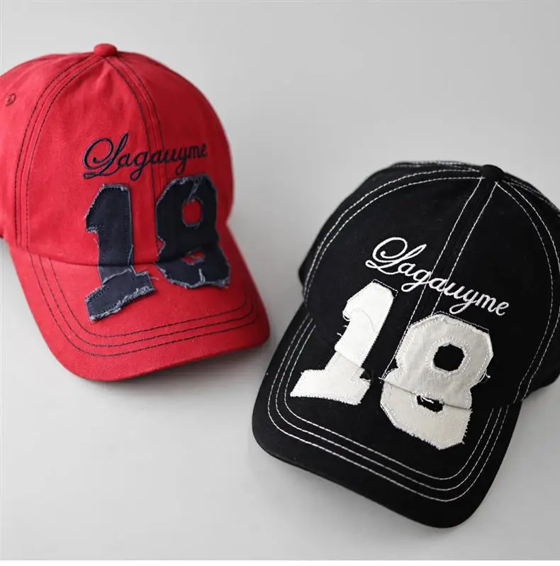 Black Digital Exposed Stitching Baseball Cap for Men Women — feature 10