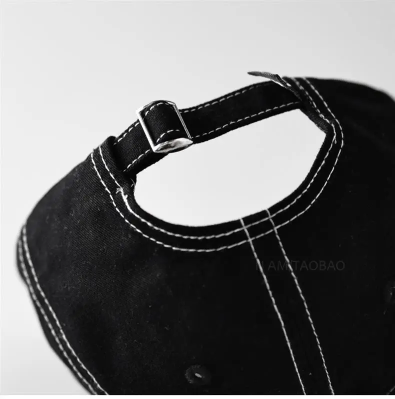 Black Digital Exposed Stitching Baseball Cap for Men Women — feature 12