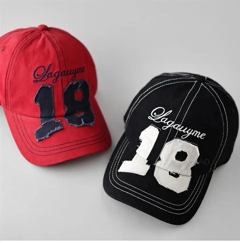 Black Digital Exposed Stitching Baseball Cap for Men Women — feature 4
