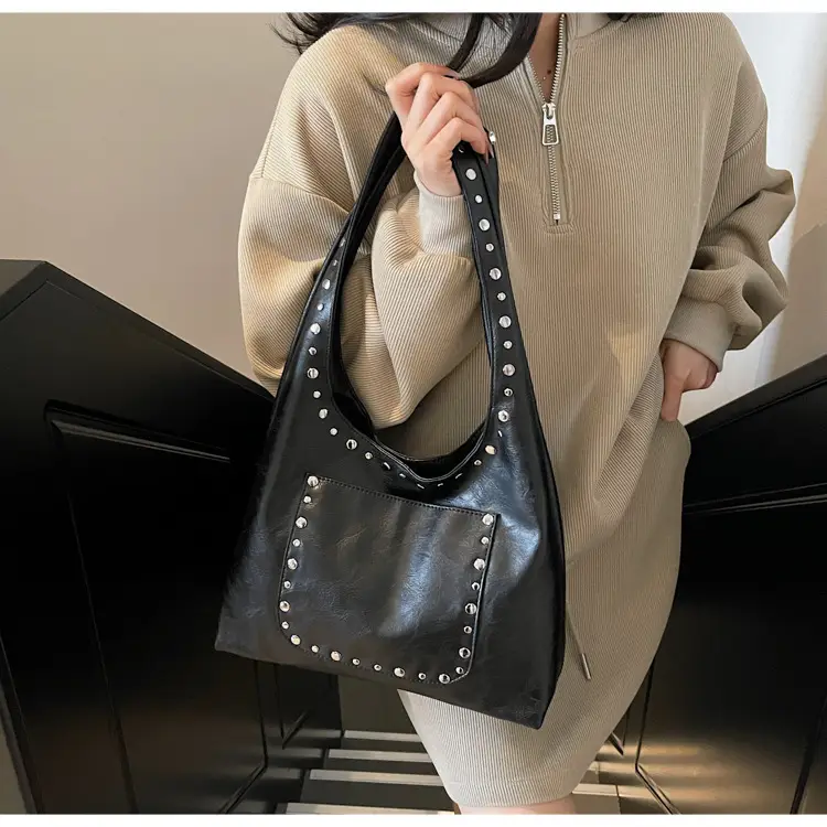 Women's Beige Textured Shoulder Bag Large Capacity Tote — feature 23