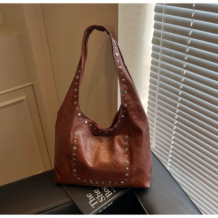 Women's Beige Textured Shoulder Bag Large Capacity Tote — feature 30