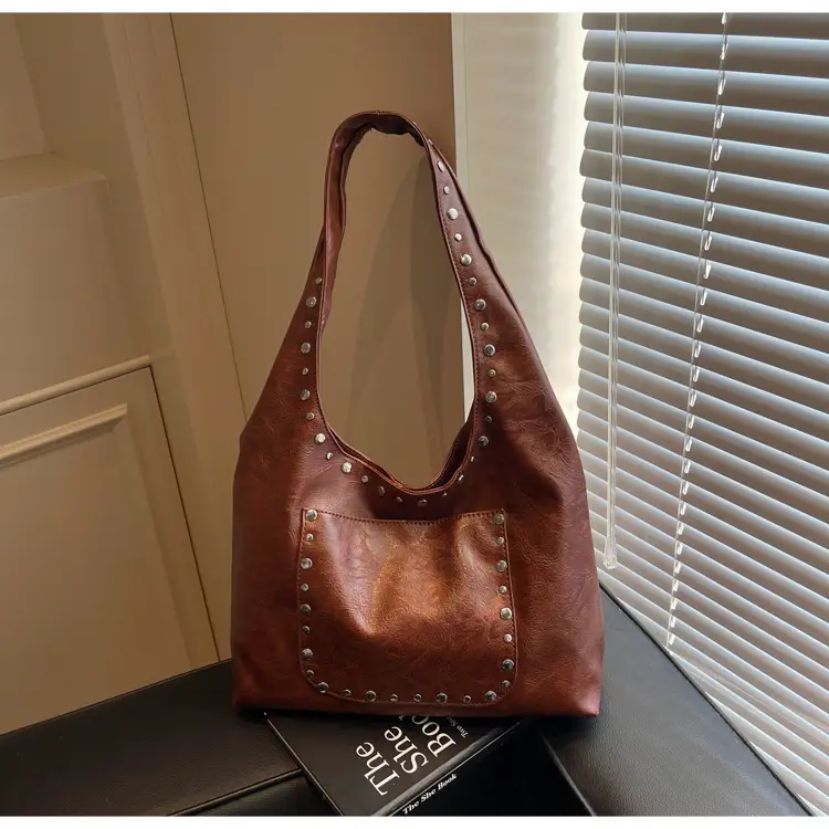 Women's Beige Textured Shoulder Bag Large Capacity Tote — feature 31