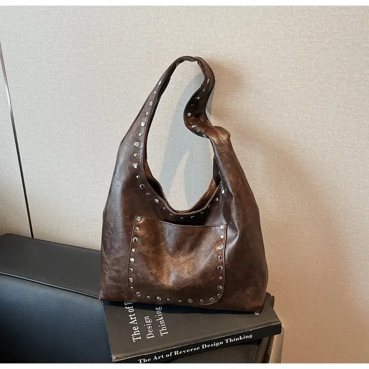 Women's Beige Textured Shoulder Bag Large Capacity Tote — feature 36