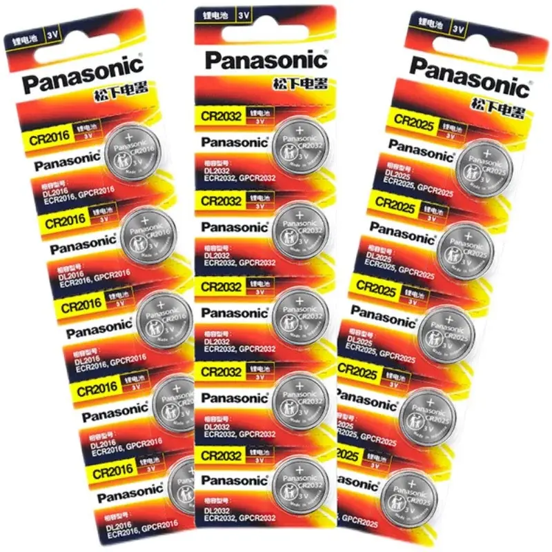 Panasonic Cr2032 Button Battery Cr2025/Cr2016/Electronic Weighing Scale Car Key Remote Control 3V