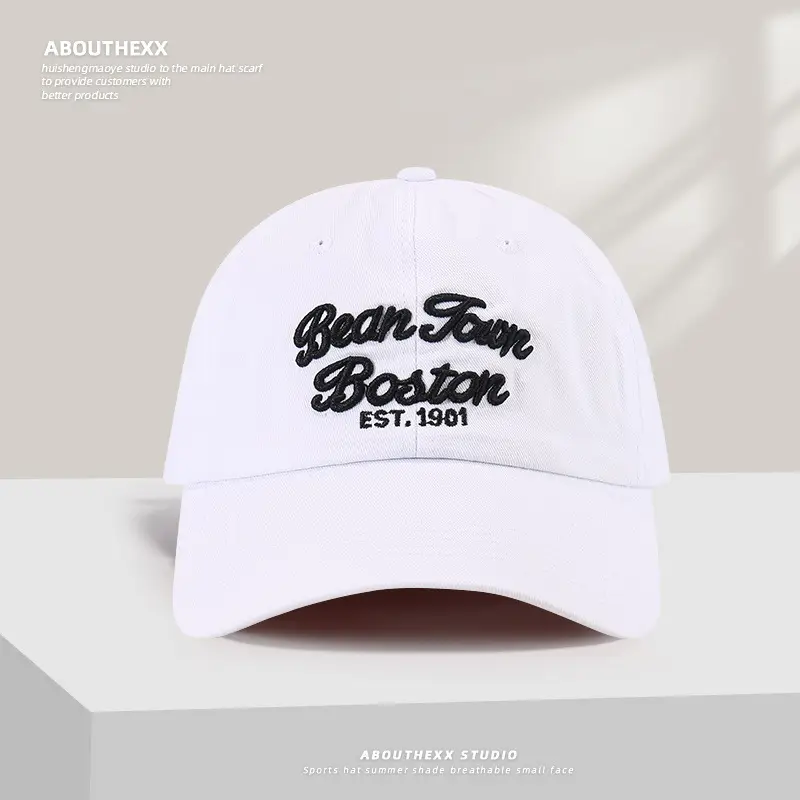 Women's Brown Embroidered Baseball Cap with Three-Dimensional Letter Design - Image 2