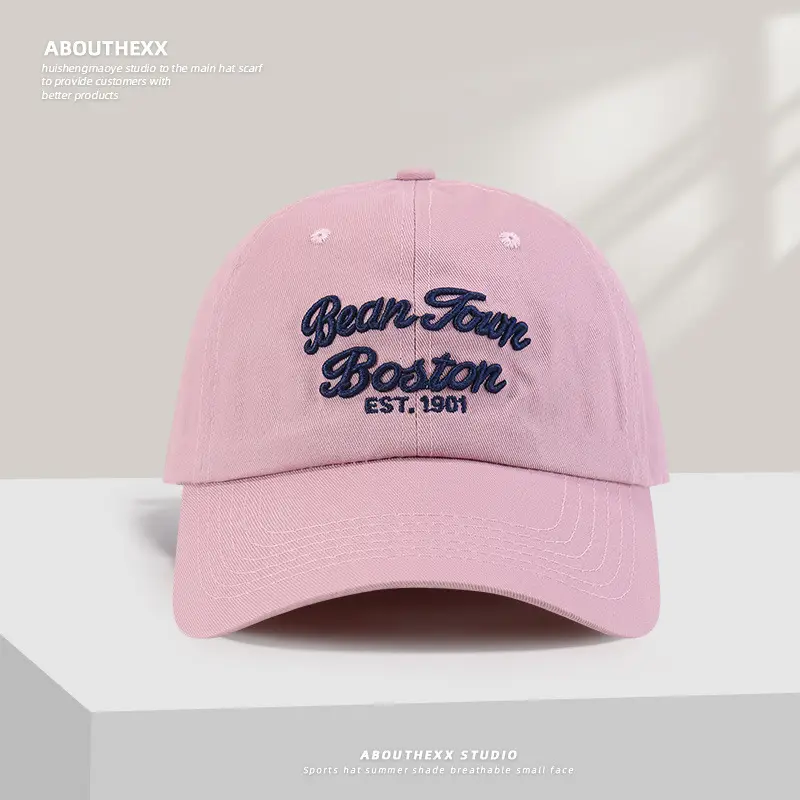 Women's Brown Embroidered Baseball Cap with Three-Dimensional Letter Design - Image 5