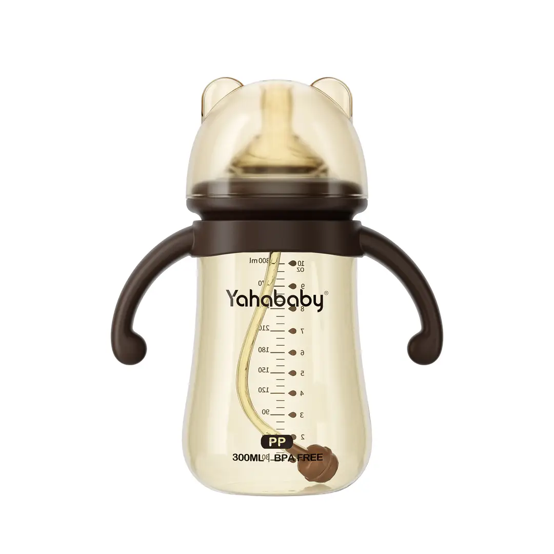 Yahababy Nano Bear Weaning Bottle Anti-Leakage Milk Anti-Choking Soft Nipple Newborn Bottle Genuine