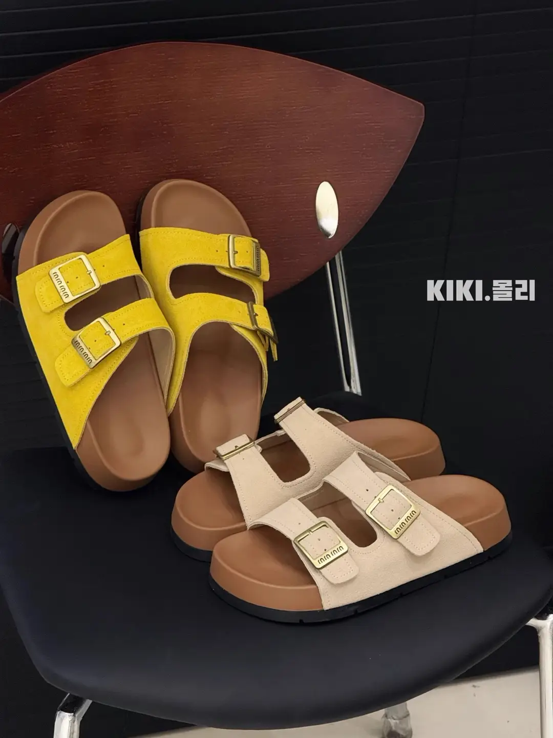 Birkenstock Sandals for Women's Outer Wear 2025 Summer New Thick-Soled Genuine Leather Lazy Slippers Beach Slippers Cork Shoes — feature 10