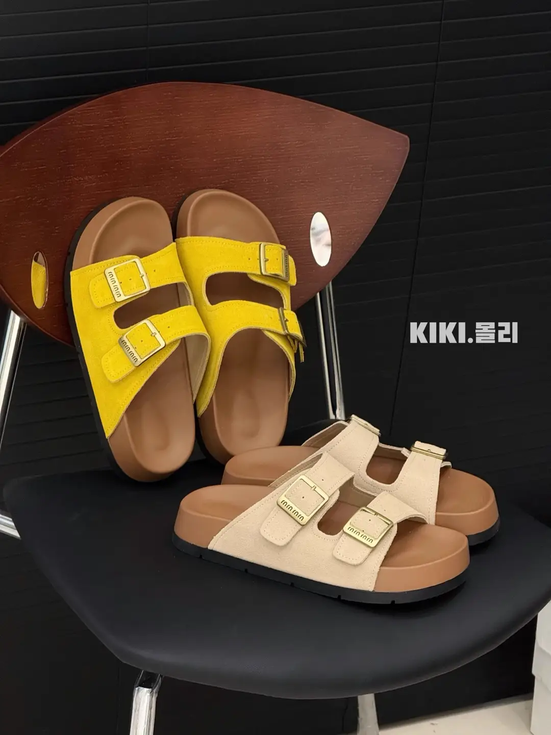 Birkenstock Sandals for Women's Outer Wear 2025 Summer New Thick-Soled Genuine Leather Lazy Slippers Beach Slippers Cork Shoes — feature 11